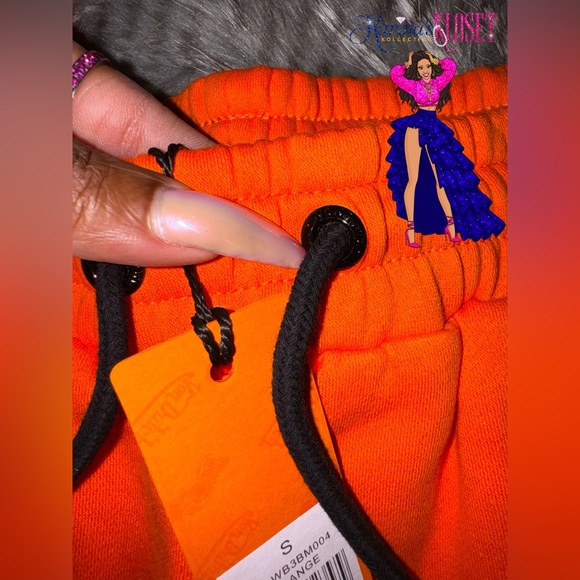 Von Dutch Orange & Black Logo Joggers π NWT π Authentic π Unisex - Picture 5 of 5